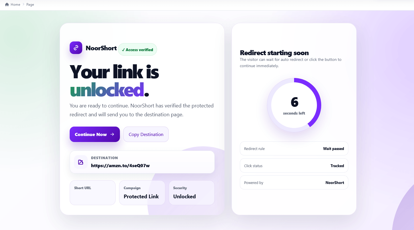 NoorShort Wait Page